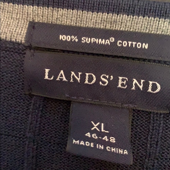 Lands’ End men’s navy sweater XL + - Picture 3 of 5